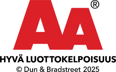 AA, hyvä luottokelpoisuus, © Dun & Bradstreet 2025.